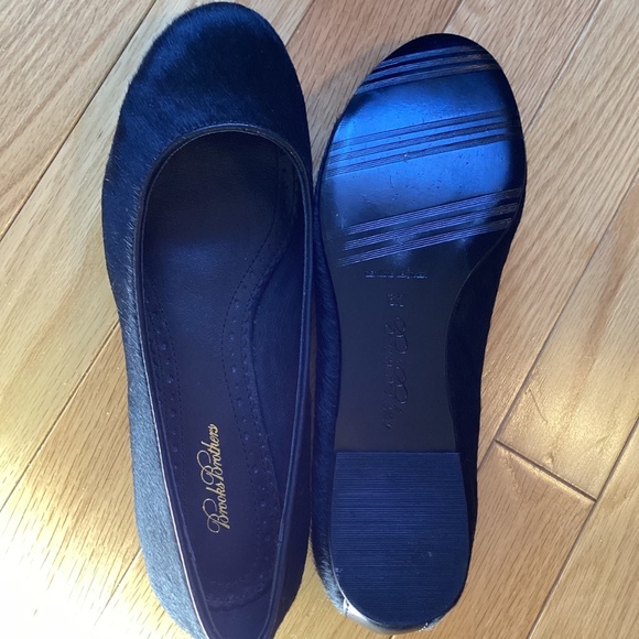 Brooks Brothers Black Calf Hair Ballet Flats size 6.5 New in box - Picture 4 of 11